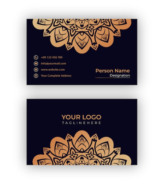 Diseño de tarjetas de visita de lujo