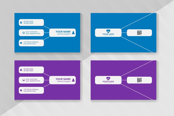 Diseño de tarjetas de visita de médicos personalizables para prácticas médicas, clínicas y especialistas