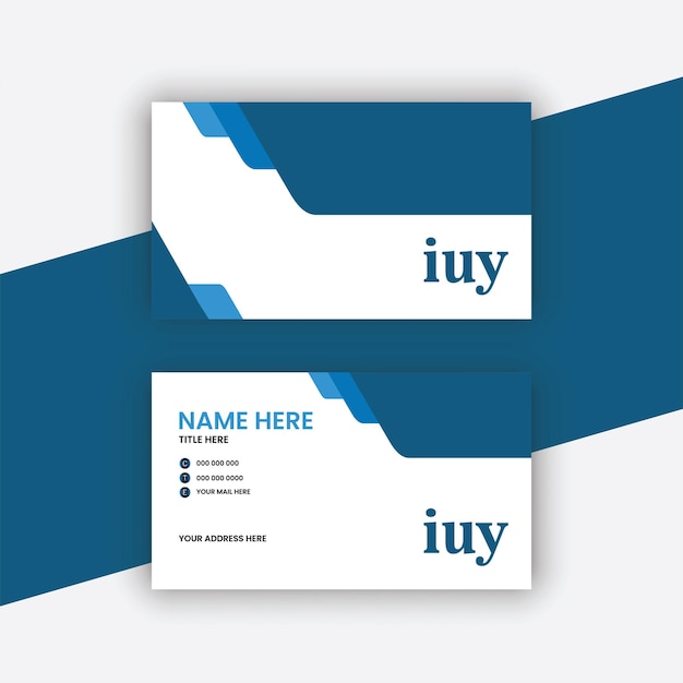 Diseño de tarjetas de visita minimalista Diseño de cartas de visita