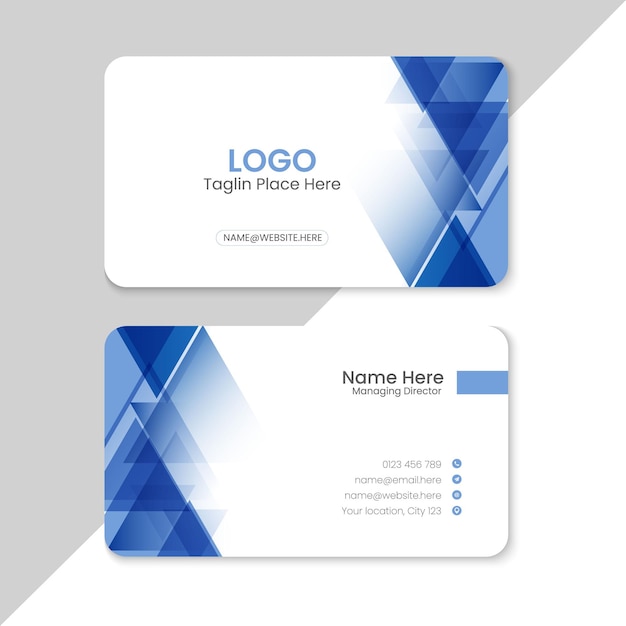 Vector diseño de tarjetas de visita modernas de estilo vectorial limpio gratuito