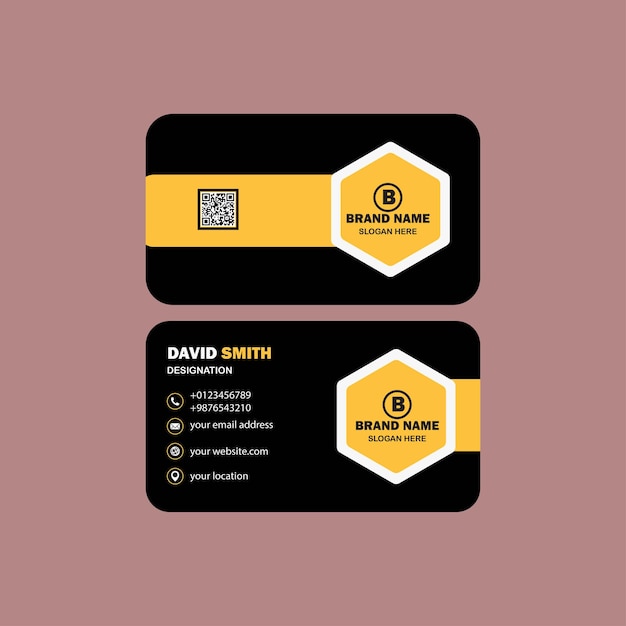 Diseño de tarjetas de visita profesional y minimalista