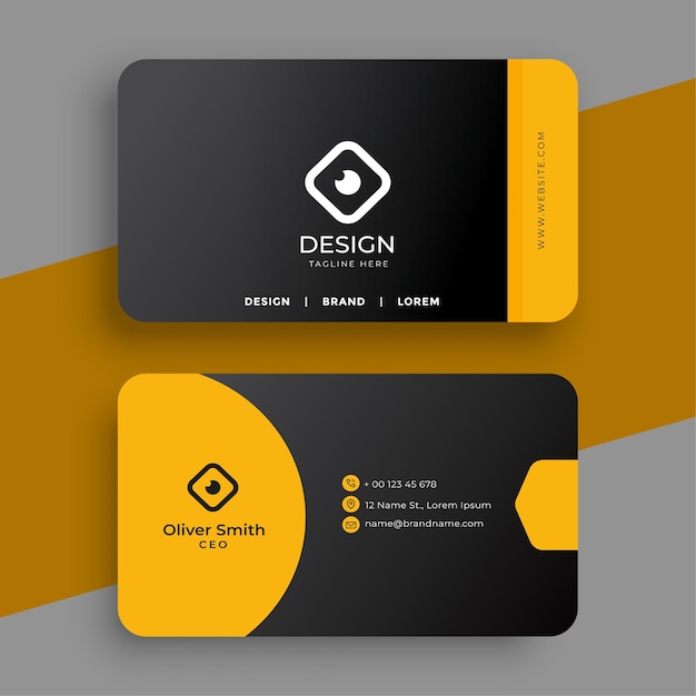 Diseño de tarjetas de visita profesionales vectoriales