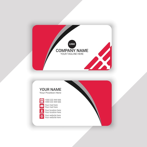 Diseño de tarjetas de visita simples o vector de diseño de tarjetes de visita creativos y corporativos