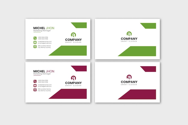 Diseño de tarjetas de visita vector corporate modern print ready
