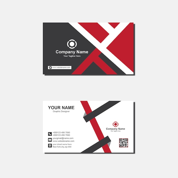 Diseño de tarjetas de visita vectoriales modernas gratuitas