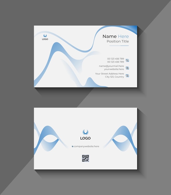 diseño de tarjetas de visita vectoriales modernas