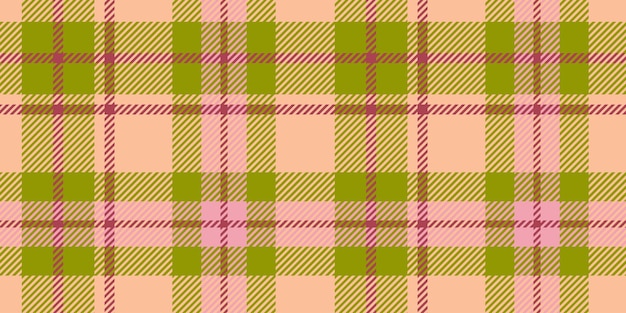 Diseño de tartan a cuadros sin costuras en tonos verde rosa y beige con rayas diagonales