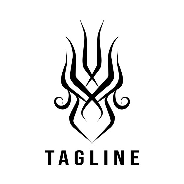 diseño de tato tribal negro y blanco