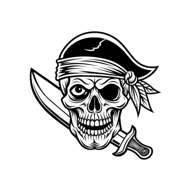 Un diseño de tatuaje de calavera con ilustración.