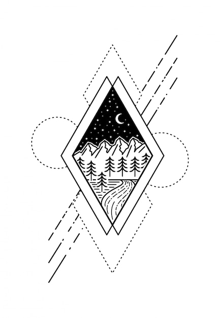 Diseño de tatuaje geométrico