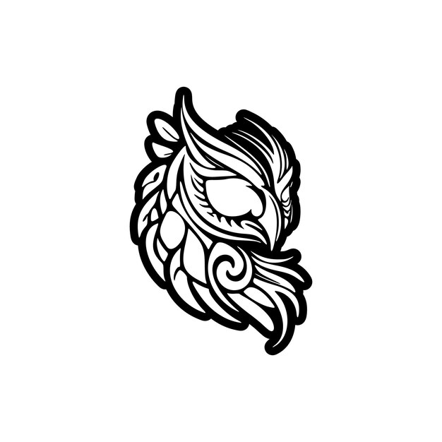 Diseño de tatuaje polinesio con combinación de colores en blanco y negro