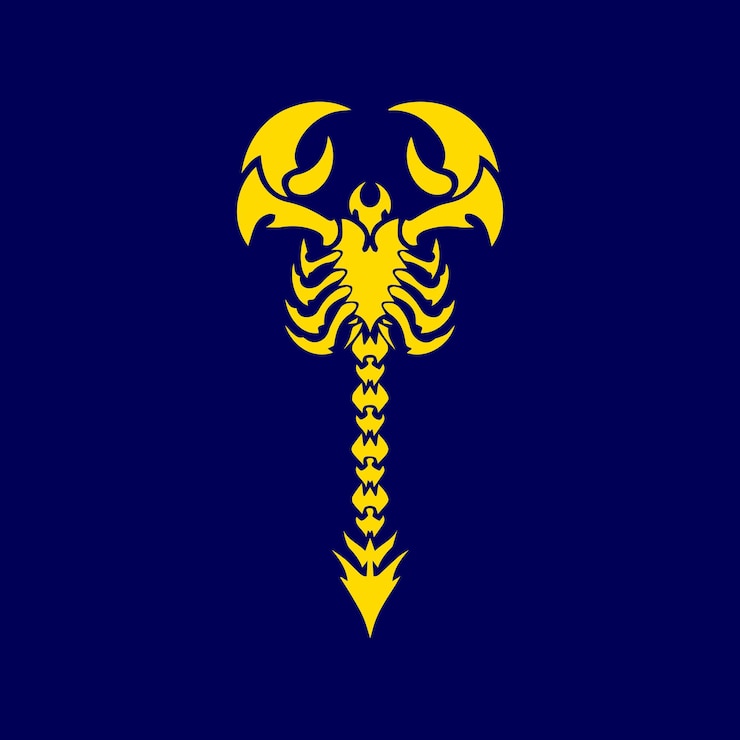 Vector diseño de tatuaje tribal de escorpión símbolo del zodiaco silueta icon vector