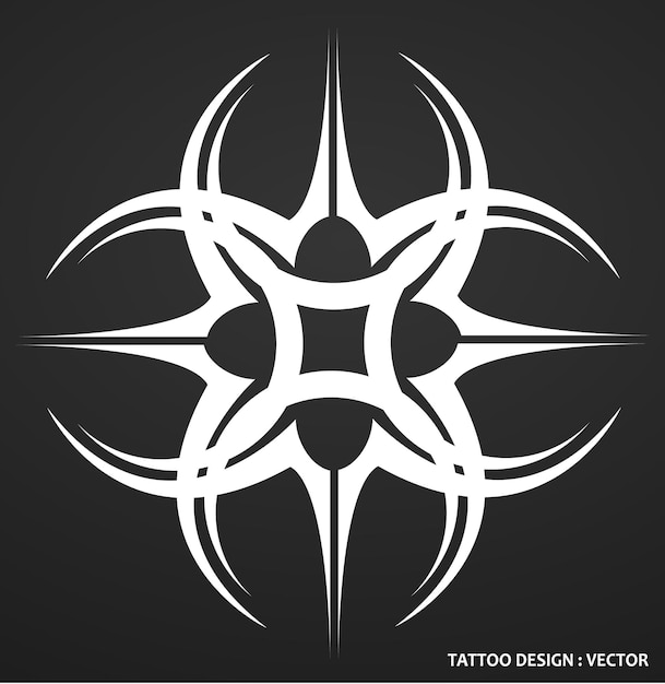 Diseño de tatuaje tribal Icono de garabateo de moda para pegatinas Ilustración vectorial