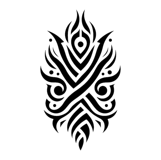 Diseño de tatuaje tribal ilustración vectorial diseño de tatuaje tribal de color negro