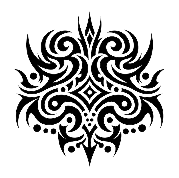Diseño de tatuaje tribal ilustración vectorial diseño de tatuaje tribal de color negro