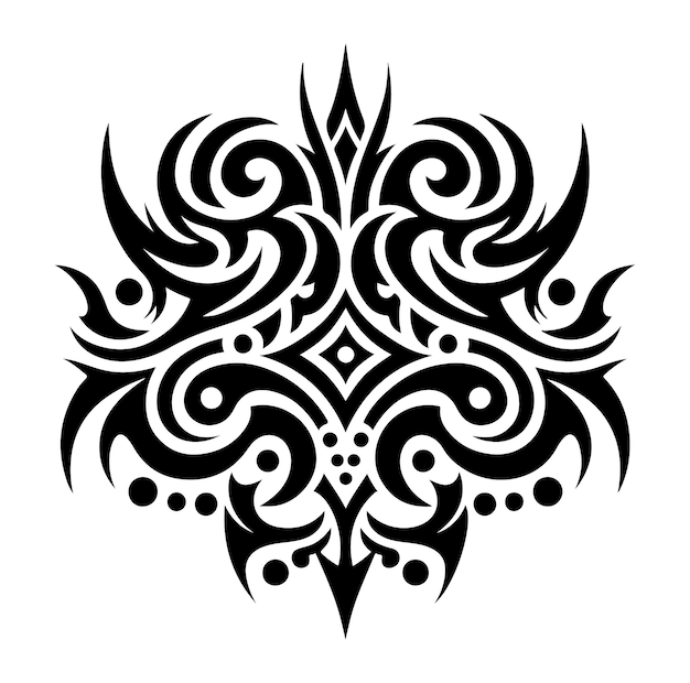 Vector diseño de tatuaje tribal ilustración vectorial diseño de tatuaje tribal de color negro