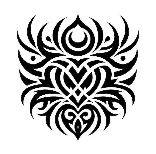 Diseño de tatuaje tribal ilustración vectorial diseño de tatuaje tribal de color negro