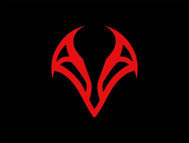 Diseño de tatuaje tribal rojo