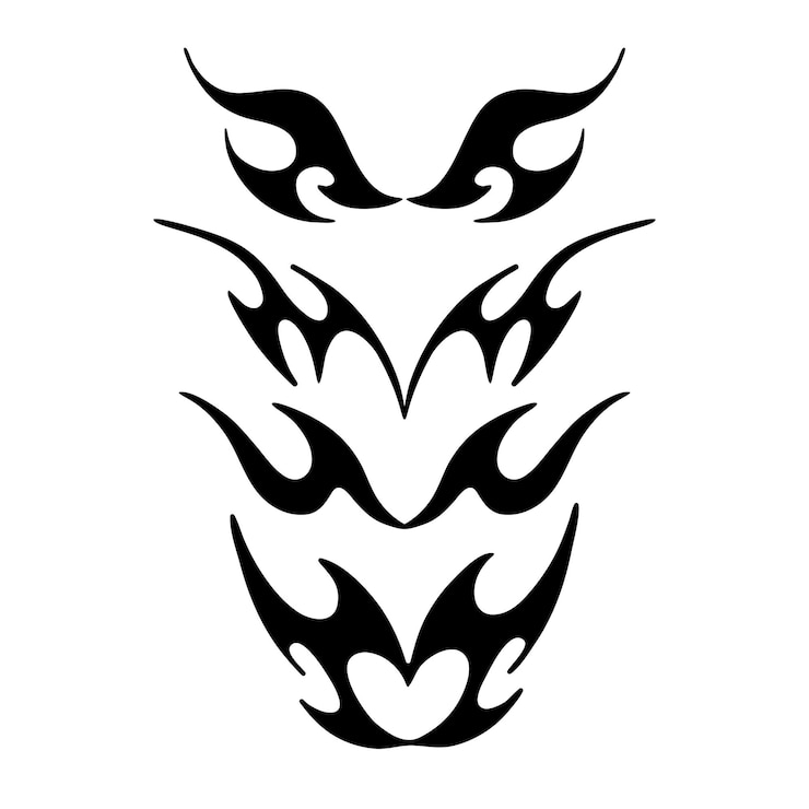 Vector diseño de tatuaje tribal y2k