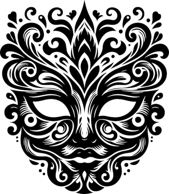 Diseño de tatuajes de máscaras vectoriales Arte vectorial