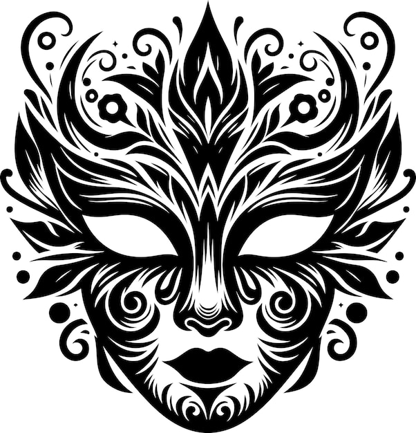 Diseño de tatuajes de máscaras vectoriales Arte vectorial