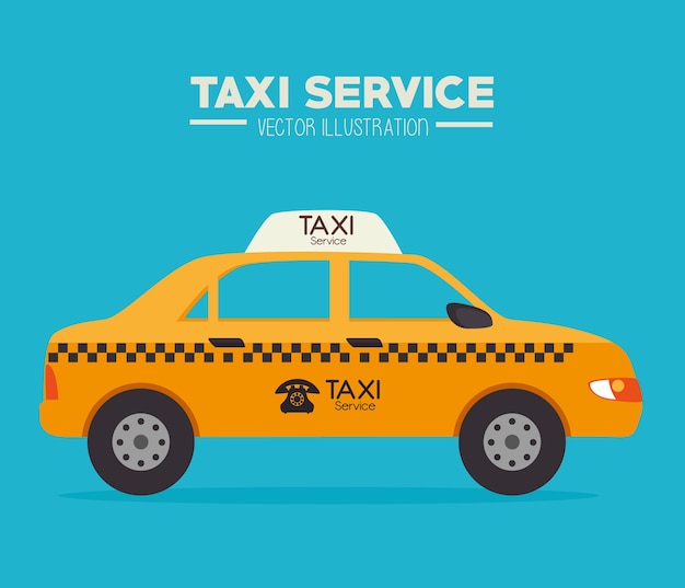Diseño de taxi, ilustración vectorial.