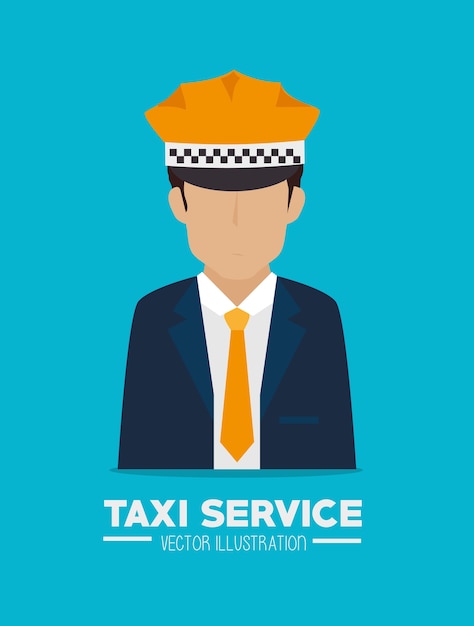 Diseño de taxi, ilustración vectorial.