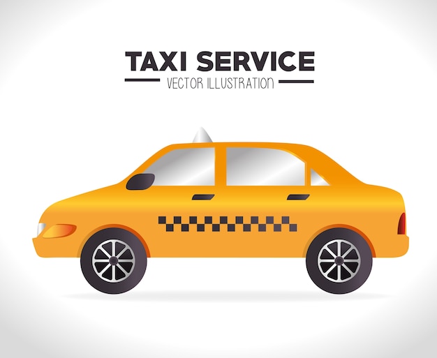 Diseño de taxi, ilustración vectorial.