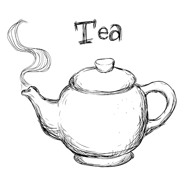 Diseño de té sobre fondo blanco ilustración vectorial