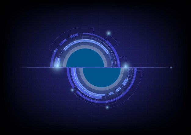 Diseño de tecnología de alta tecnología digital de círculo de fondo de tecnología abstracta. innovación conceptual. ilustración vectorial