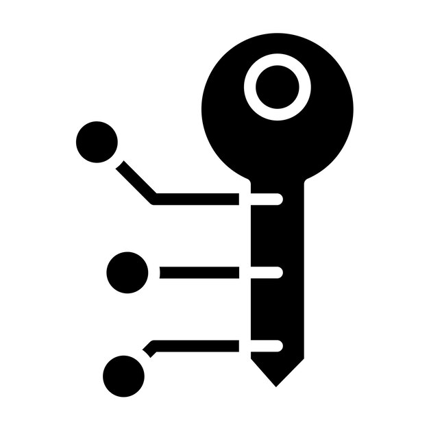 Diseño de tecnología de cifrado vectorial Estilo de icono