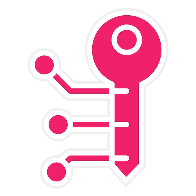 Diseño de tecnología de cifrado vectorial Estilo de icono