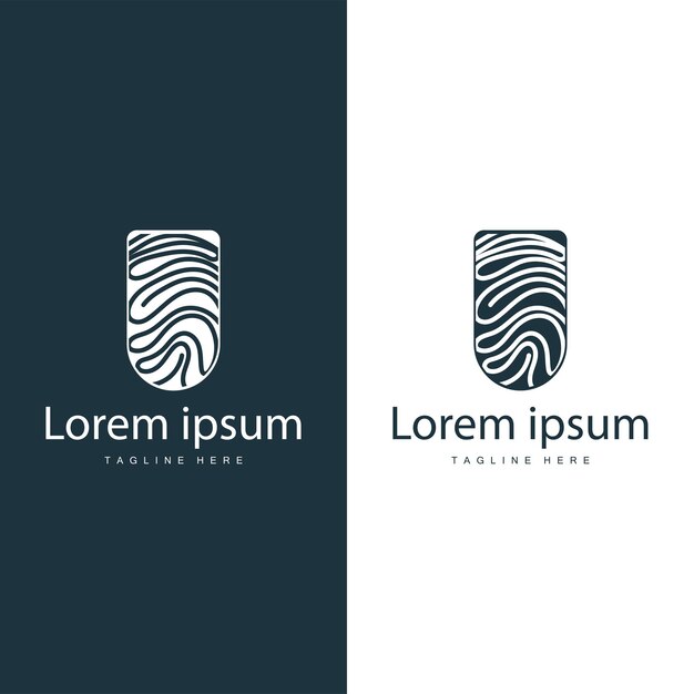 Diseño de tecnología de huellas dactilares de identidad moderna simple y elegante para la marca empresarial