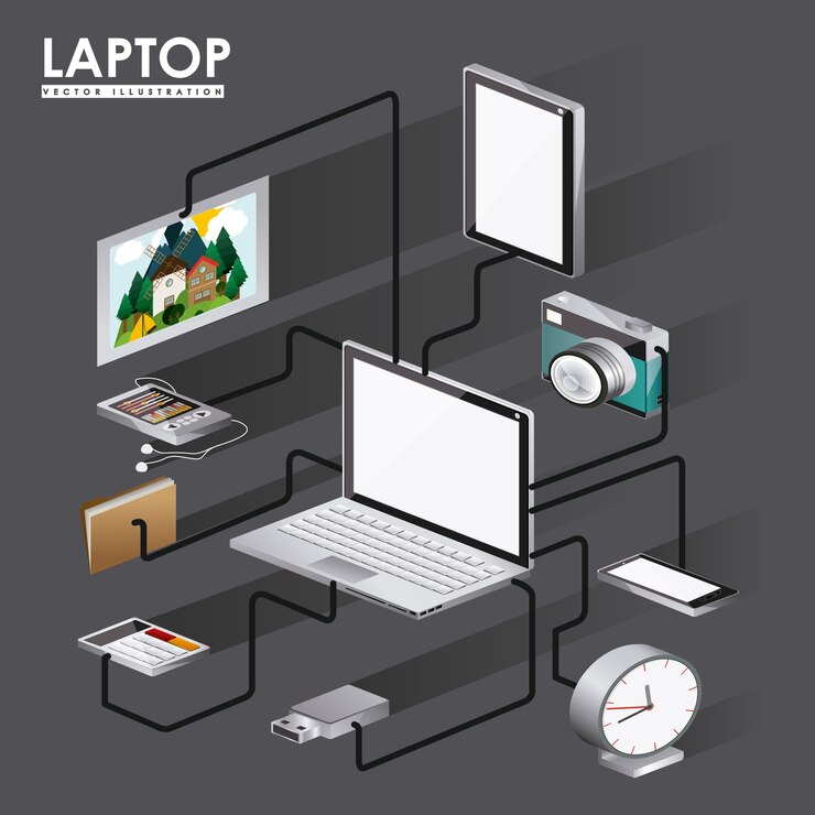 Vector diseño de tecnología isométrica