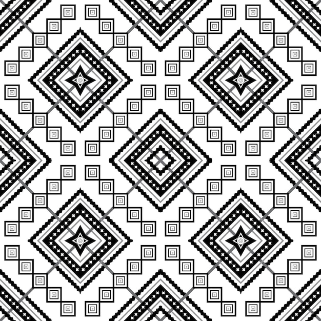 Diseño para tejido de motivos geométricos, blanco y negro. Patrón de líneas perfectas, étnicas y modernas. ele