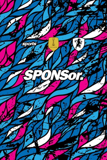 Diseño de telón de fondo para el equipo de fútbol y ropa deportiva de sublimación