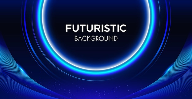 diseño de telón de fondo del escenario del portal vectorial futurista