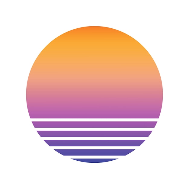 Diseño de telón de fondo de rayas al atardecer