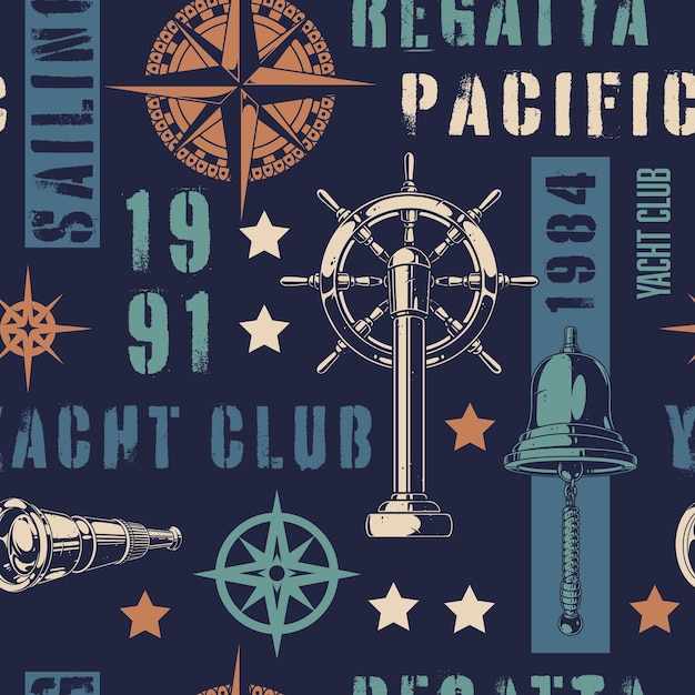 Diseño temático náutico con elementos de vela