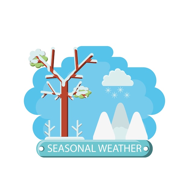 Vector diseño de temporada de invierno