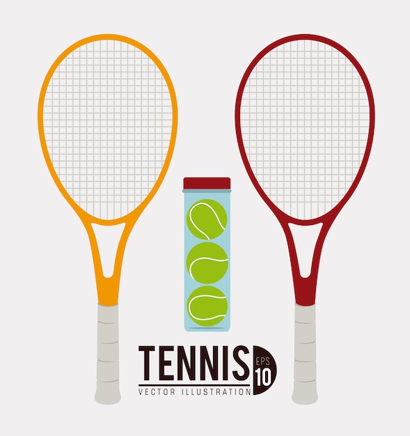 Vector diseño de tenis, ilustración vectorial.