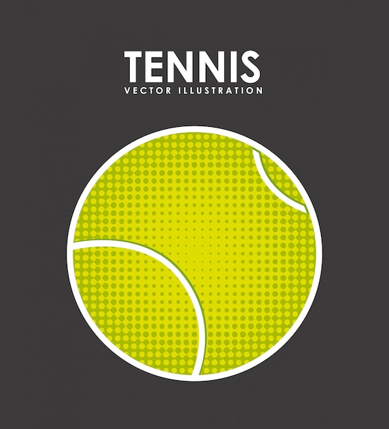 Vector diseño de tenis sobre fondo negro ilustración vectorial