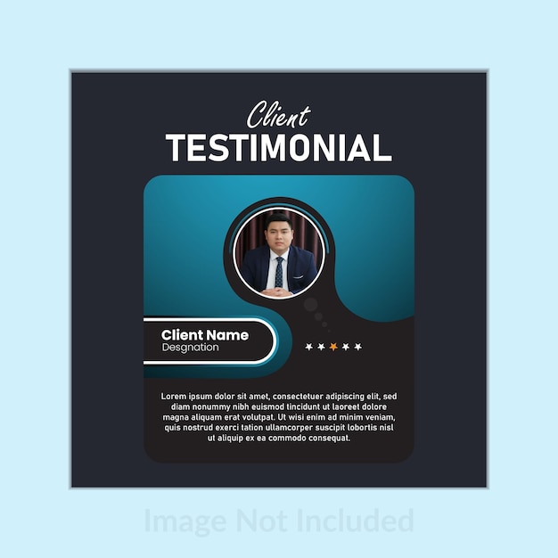 Diseño de testimonios de clientes de lujo por forma abstracta