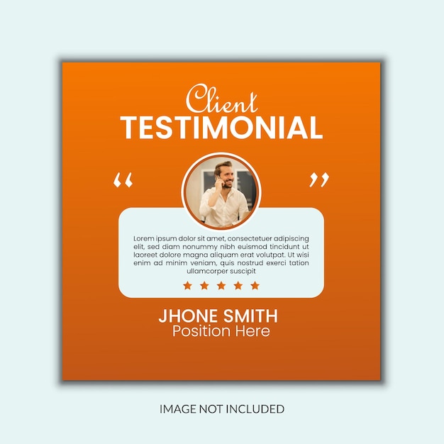 Diseño de testimonios o comentarios de clientes en las redes sociales