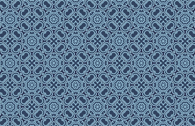 Diseño textil decorativo azul oscuro
