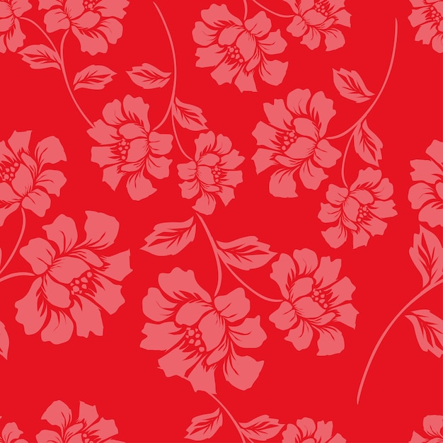 Diseño textil de hermosos patrones florales sin costuras