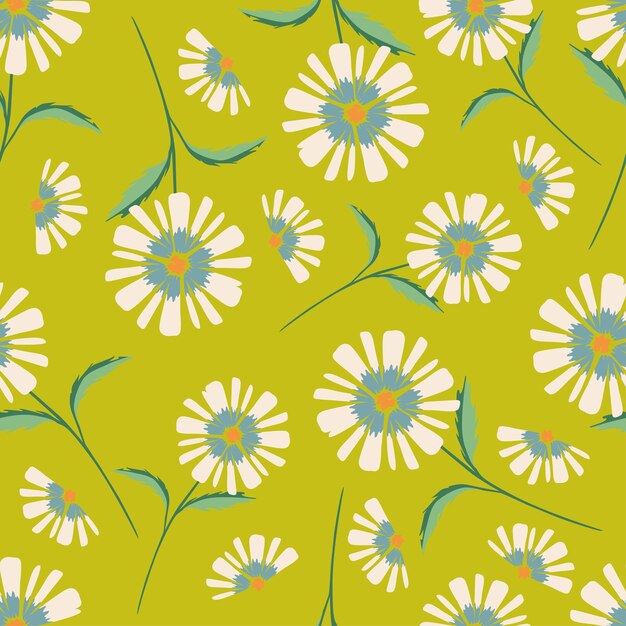 Diseño textil de hermosos patrones florales sin costuras