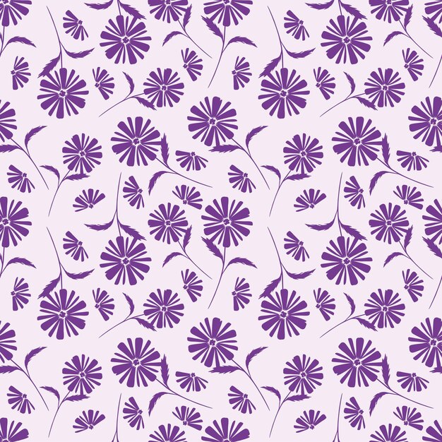 Diseño textil de hermosos patrones florales sin costuras