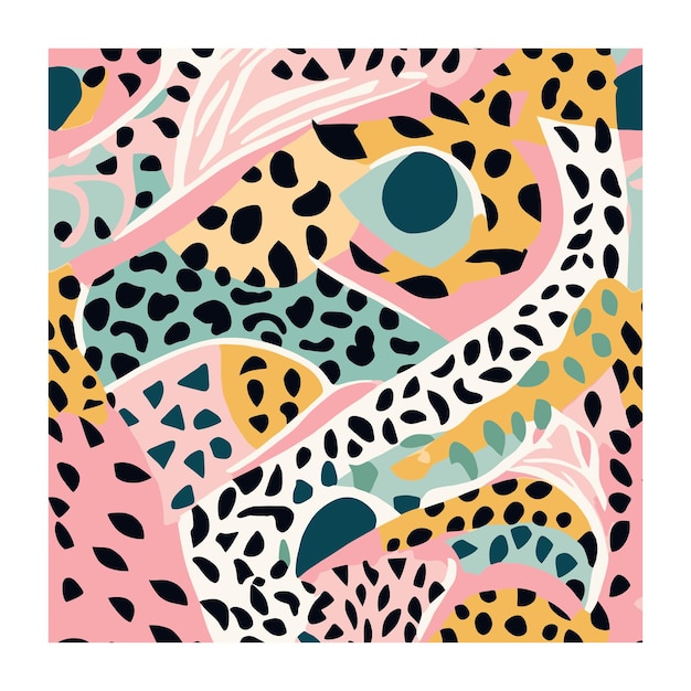 Diseño textil de jardín de infantes con estampado abstracto