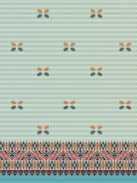 Diseño textil Kurti Diseño de impresión digital Diseño de trajes para mujeres pakistaníes Diseño para impresión